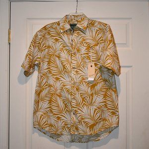 Northern Expedition Men's Tropical Short Sleeve Button Front Shirt Size Small